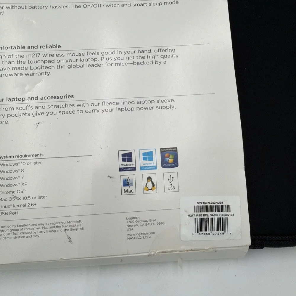 Logitech Wireless Mouse M217 Black 16
